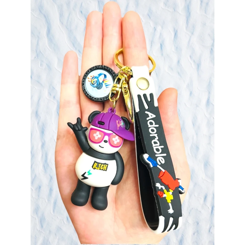 Брелок игрушка для ключей сумок Панда/Брелок Кунг-фу на рюкзак/ - купить по