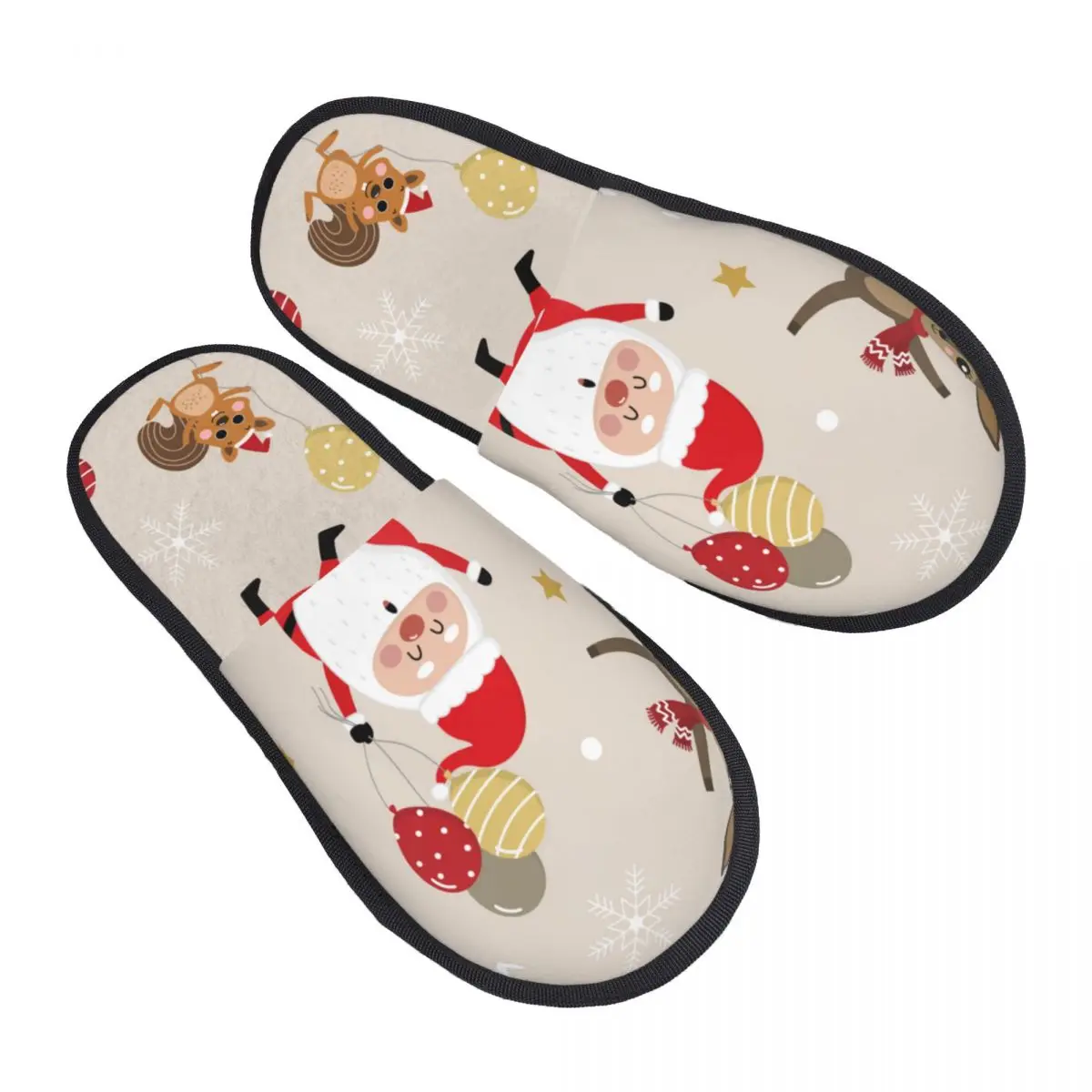 

Santa Clause Deer Squirrel Rabbit And Fox Slipper For Women Men Fluffy Winter Warm Slippers Indoor Slippers