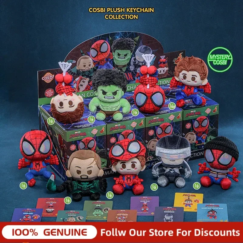 Фото Оригинальный брелок-фигурка Hot Toys Spider-Man Cosbi Blind Box: Халк, Скорпион. Элегантный декор, модный коллекционный подарок для фанатов Marvel. №1