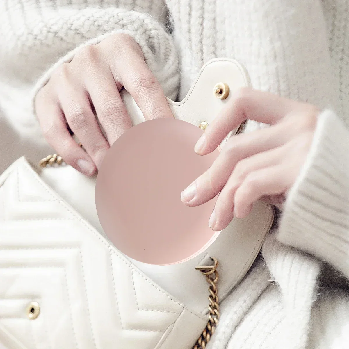 Светодиодное дорожное зеркало для макияжа компактное с подсветкой 3 5 дюйма