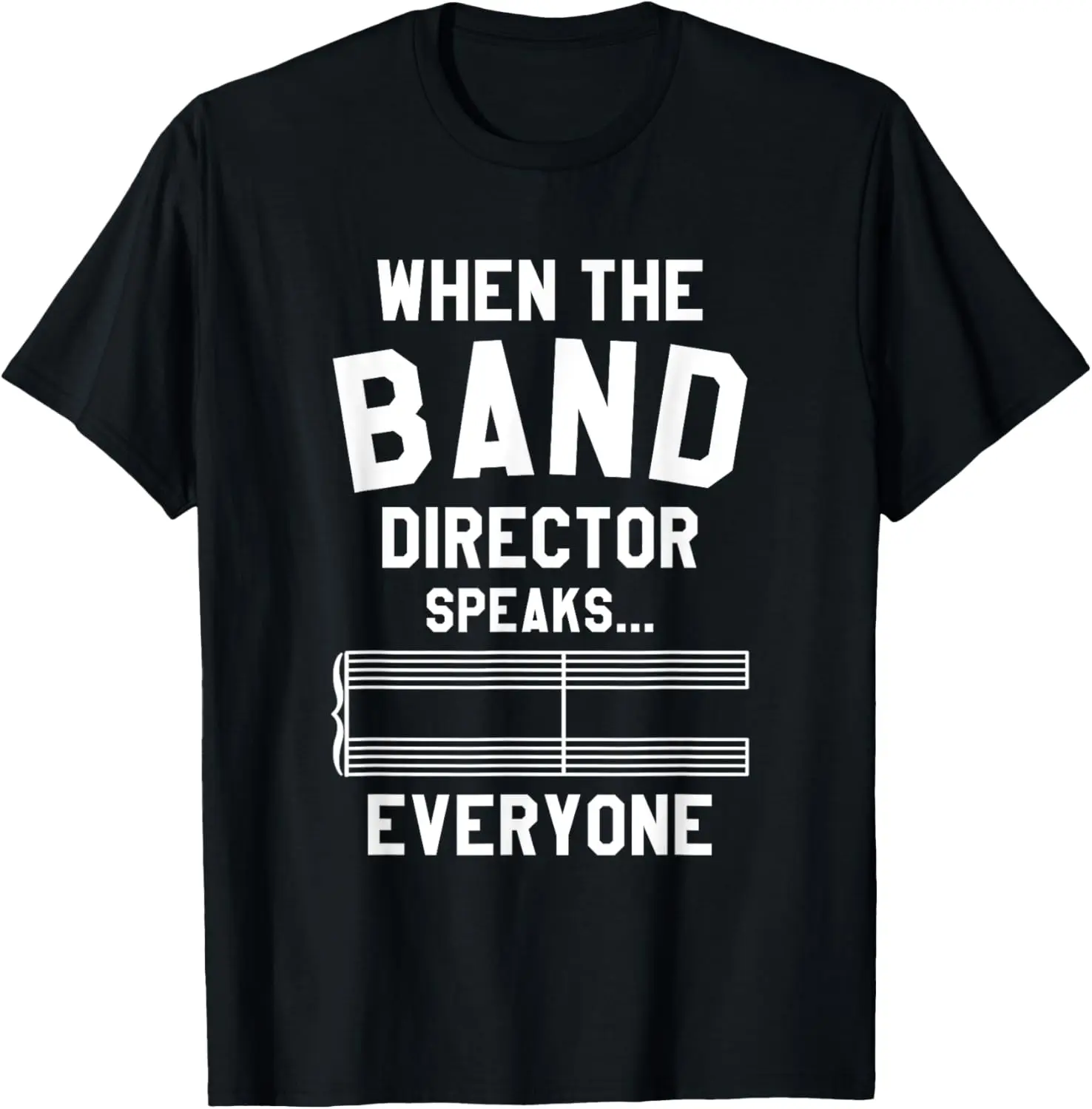Футболка с учителем музыки When The Band Director говорит всех