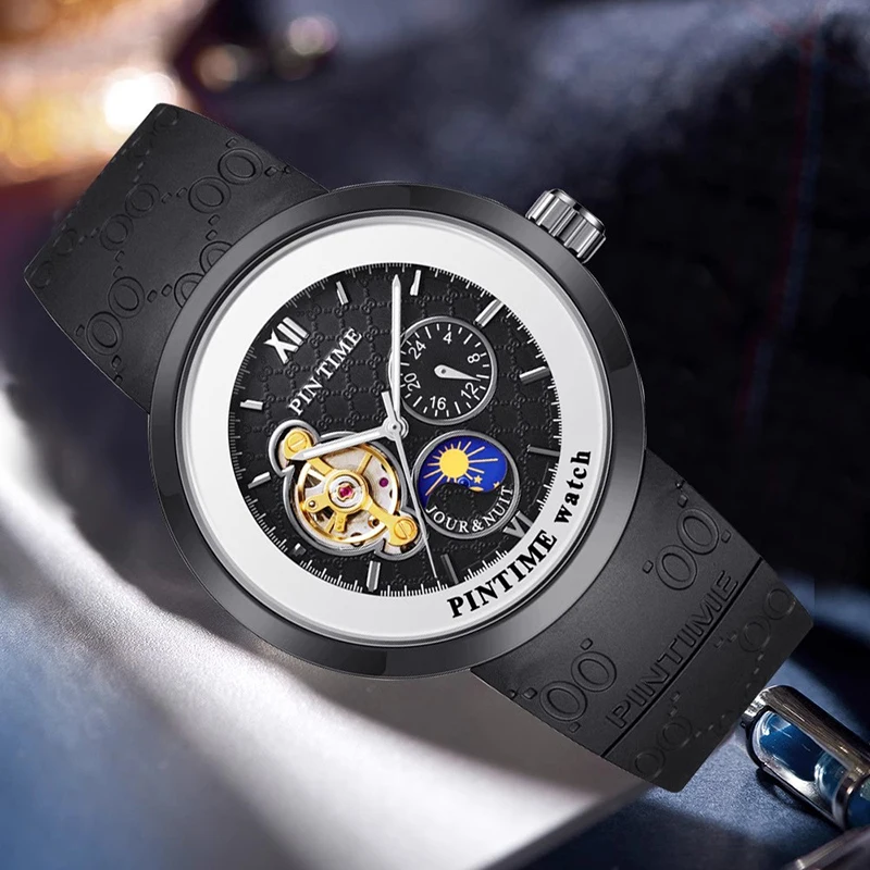 Часы мужские автоматические механические наручные часы с оригинальным