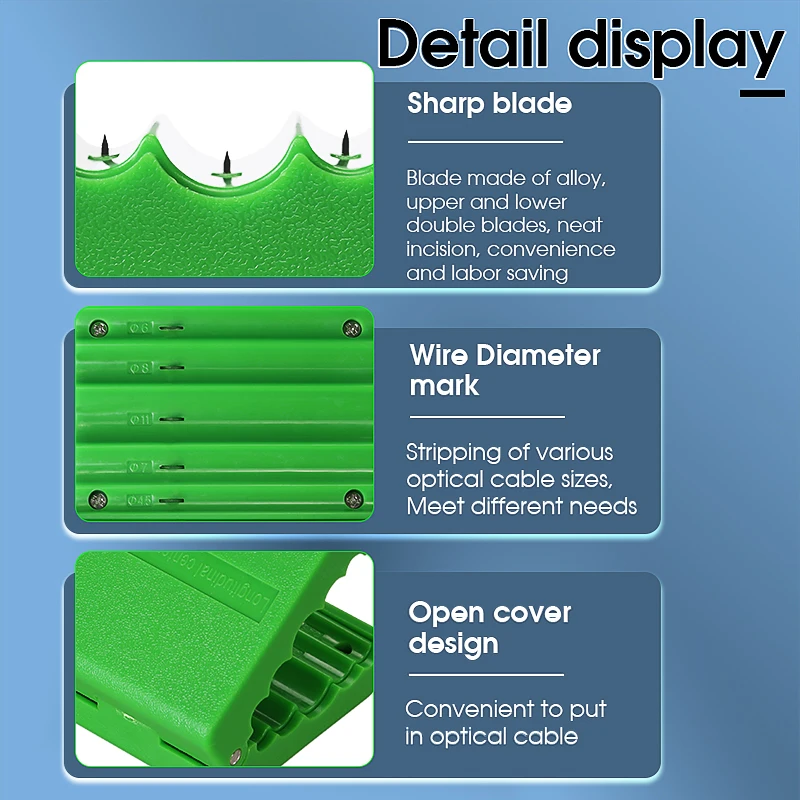 4.5-11mm Longitudinal Fiber Optic Tool AUA-08 Optical Jacket Shell Stripper Beam Tube Slitter