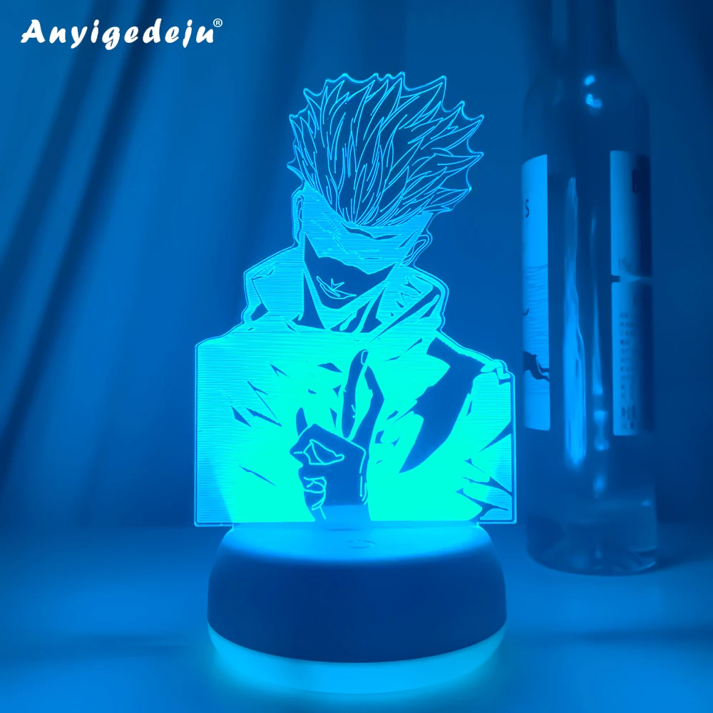

3D LED Night Light Anime Lamp Gojo Satoru Figure for Kids Bedroom Decor Nightlight Manga Cool Gift Child Table Lamp Dropshipping