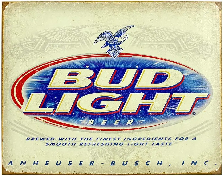 Кошельки Настенный декор Забавные таблички Плакат Bud Lght Tn Sgn 8x12 для Pato Beer Man Cave Shop