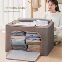 fabric storage box organizer foldable bag laundry blanket pillow storage cabinet pet house car trunk clothes storage