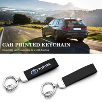 business buckle leather key chain car logo accessories gift for toyota camry 40 rav4 auris 2008 mark 2 jzx90 cresta sequoia etc