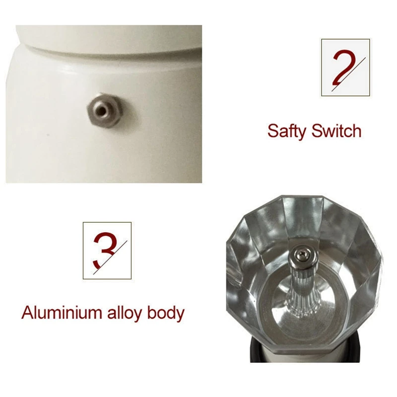 

Прочный Электрический мокко-горшок, электрическая Кофеварка большой емкости, аксессуары для кофе для дома, 220 В, европейская вилка, кафе 300 м...