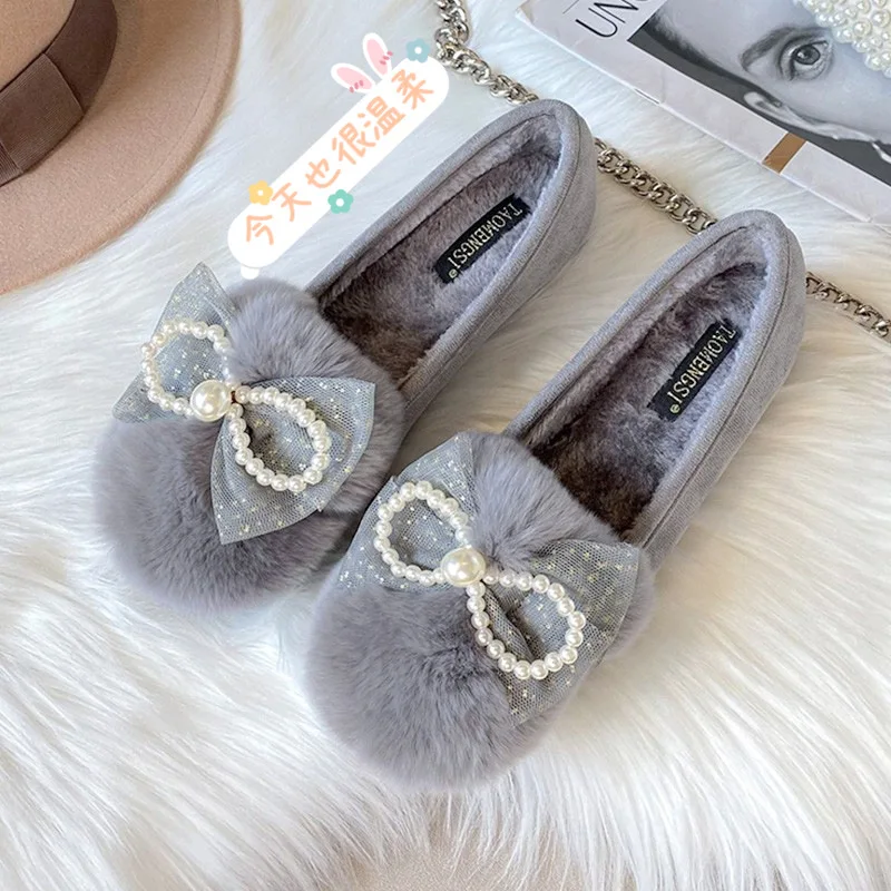

Shoes Woman Flats Modis Low Heels Autumn Shallow Mouth Loafers Fur Casual Female Sneakers Dress New 2022 Fall Big Size Winter Ru