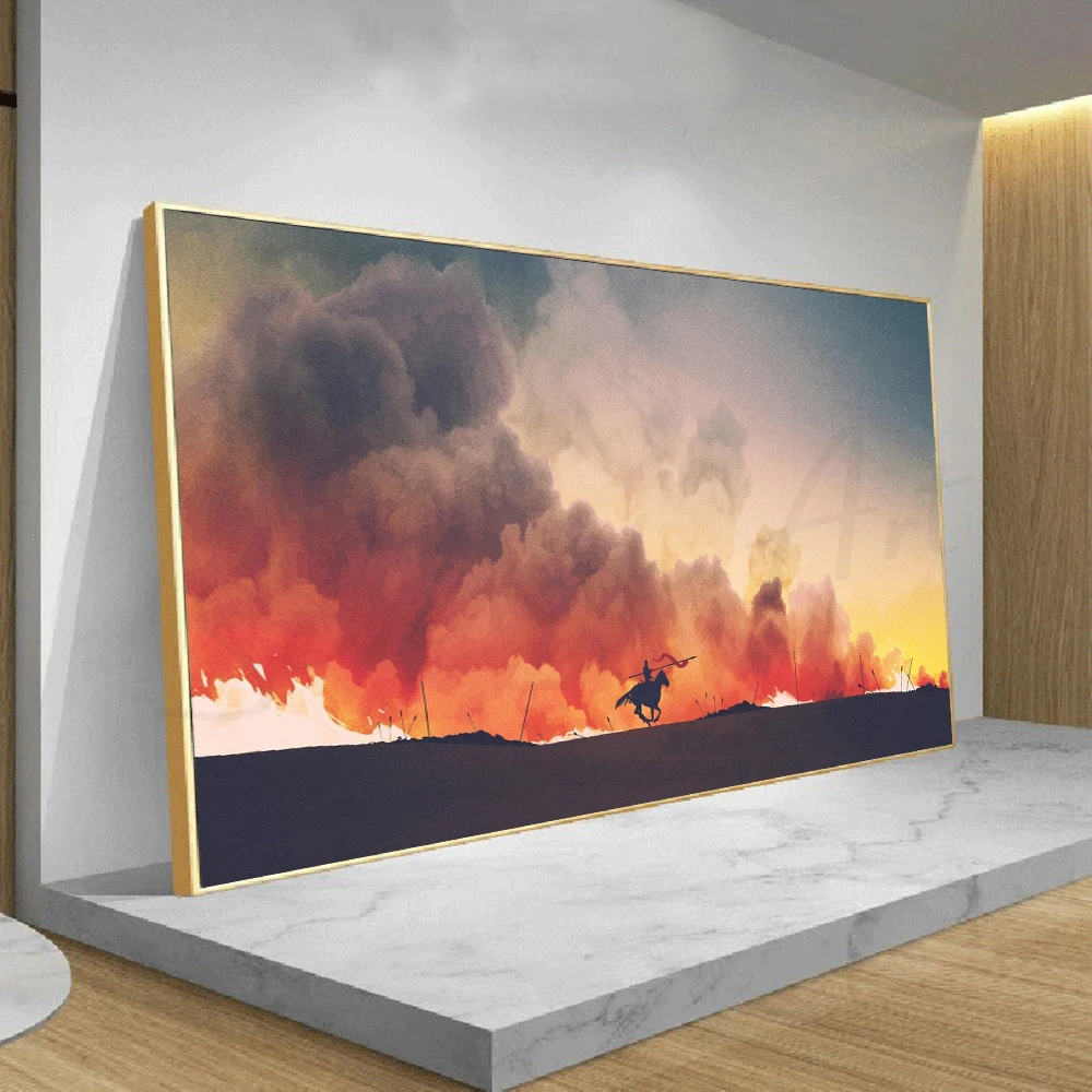 

Lonly Knight Painting Chivalry Posters Game and Throne Prints Warrior Wall Art Canvas Prints for Boy Decoration Kids Room Decor