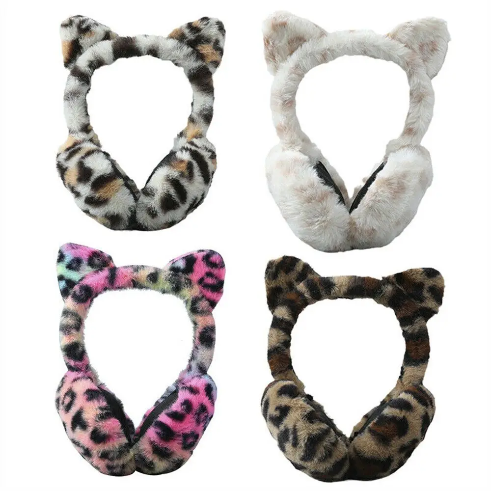 

Women Leopard Casual Cosy Earflaps Ear Muffs Warm Plush Ear Warmer