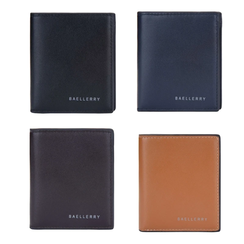 

PU Leather Wallet for Men Short Designing Man Coin Purse Bank Credit Card Holder