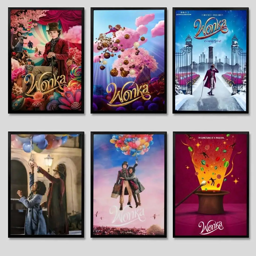 Фото W-Wonka постер фильма без рамки постер крафт-клуб барная бумага винтажный постер настенная живопись наклейки для спальни и учебы №4