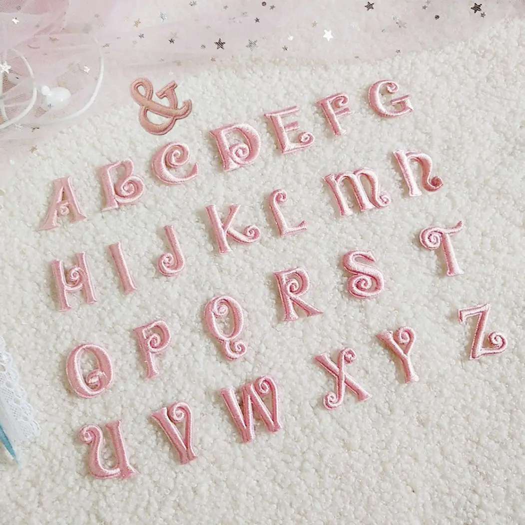 

26pcs Letters Alphabet Felt Embroidered Patches sticker Garment Accessories DIY Name Applique gifts