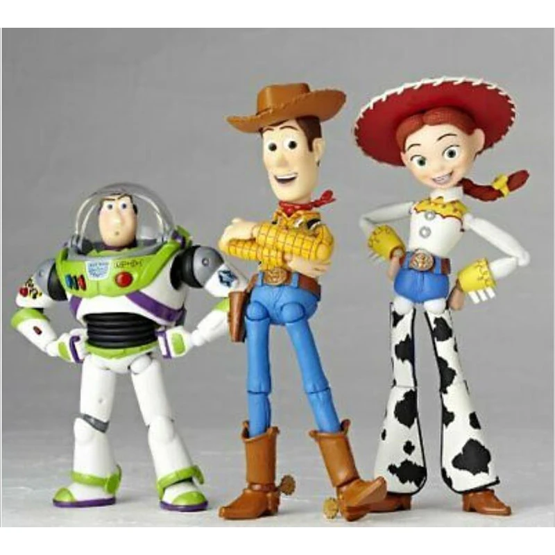 

Disney Revoltech Yamaguchi Woody 011 Sci-Fi Buzz Talking Lightyear 048 Jessie 010 Action Figure Collectible Model Birthday Toy