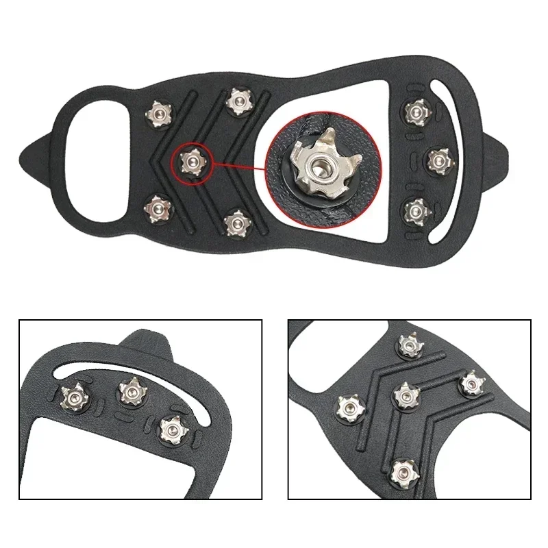 

Studs 8 Outdoor Ice Snow Walking Crampons Equipment Grip Pair Ice Anti-skid 1 Winter Shoes Snow Claw Climbing Spike Camping