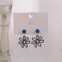 2021 korean big daisy flower drop earrings for women girls simple hollow dangle earrings brinco fashion jewelry gift