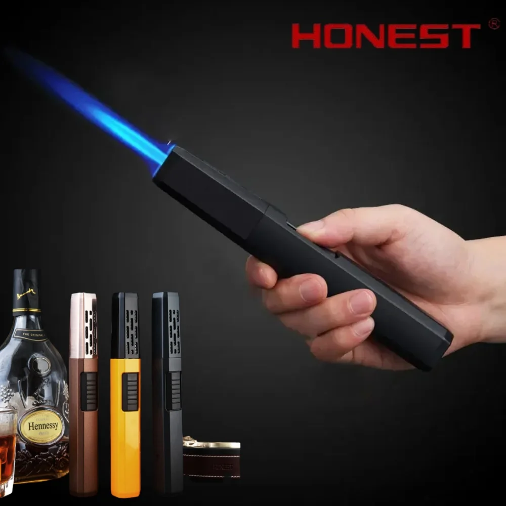 Ветрозащитная зажигалка для сигар струйное пламя прямая огненная турбо-факел