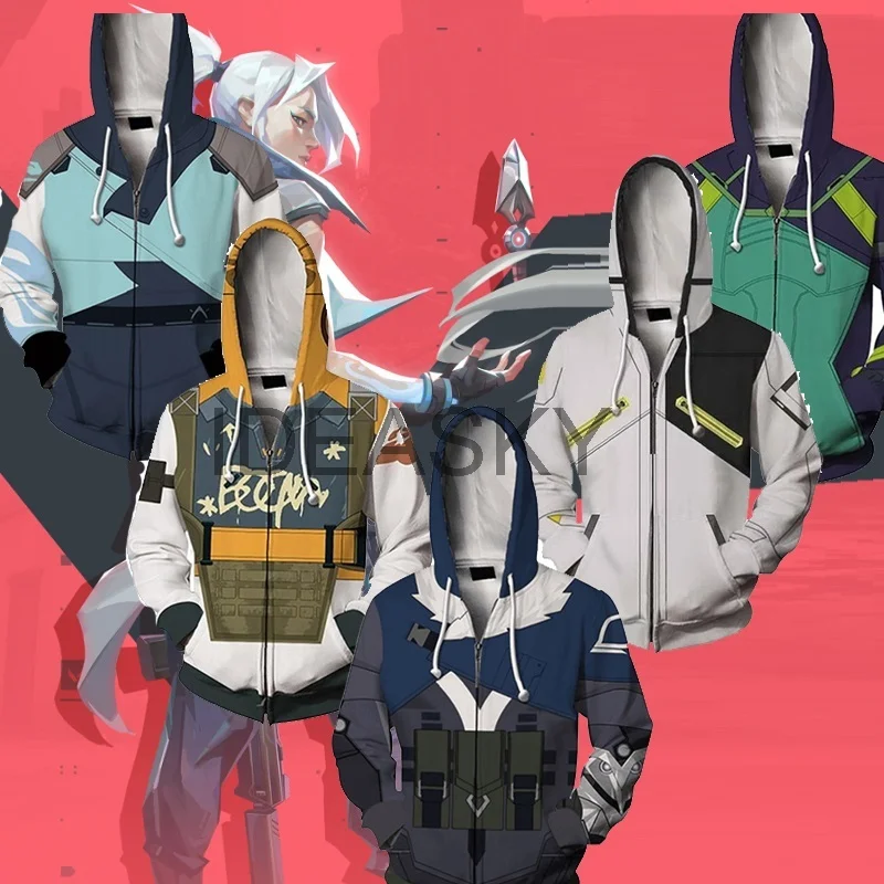 Мужской пуловер с капюшоном и 3D-принтом на молнии | Тематическая одежда униформа