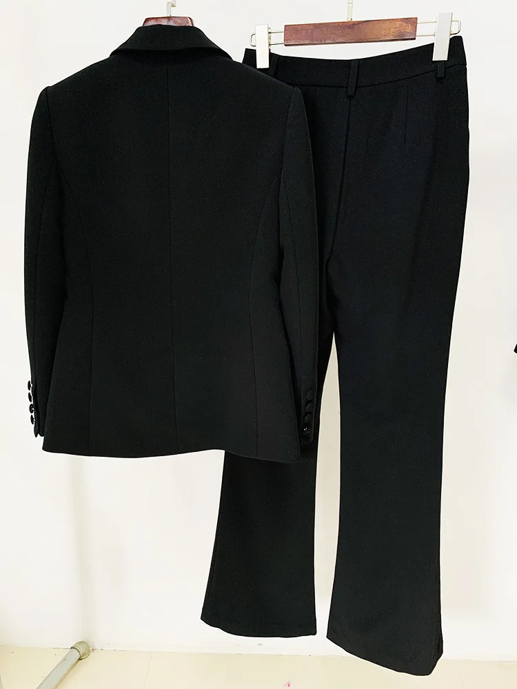 Новейший дизайнерский костюм для подиума 2024 женский пиджак с металлическими