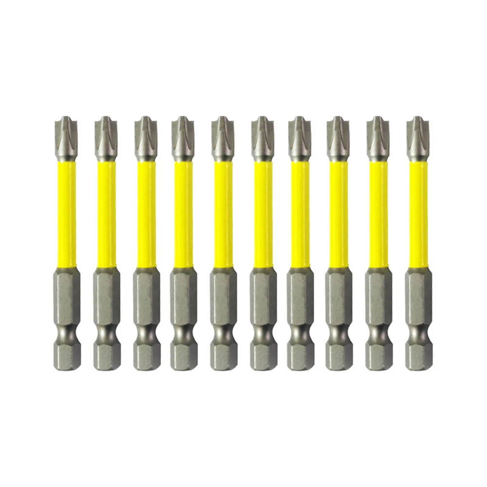 10pcs 65mm 110mm Magnetic Special Slotted Cross Screwdriver Bit For Electrician FPH2 Steel Screwdriver Bit For Socket Switch