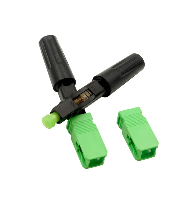 50PCS FTTH SC/APC Single Fiber fast conector SM Single Mode Fiber Optic Fast Connector Field Mount Quick Connector