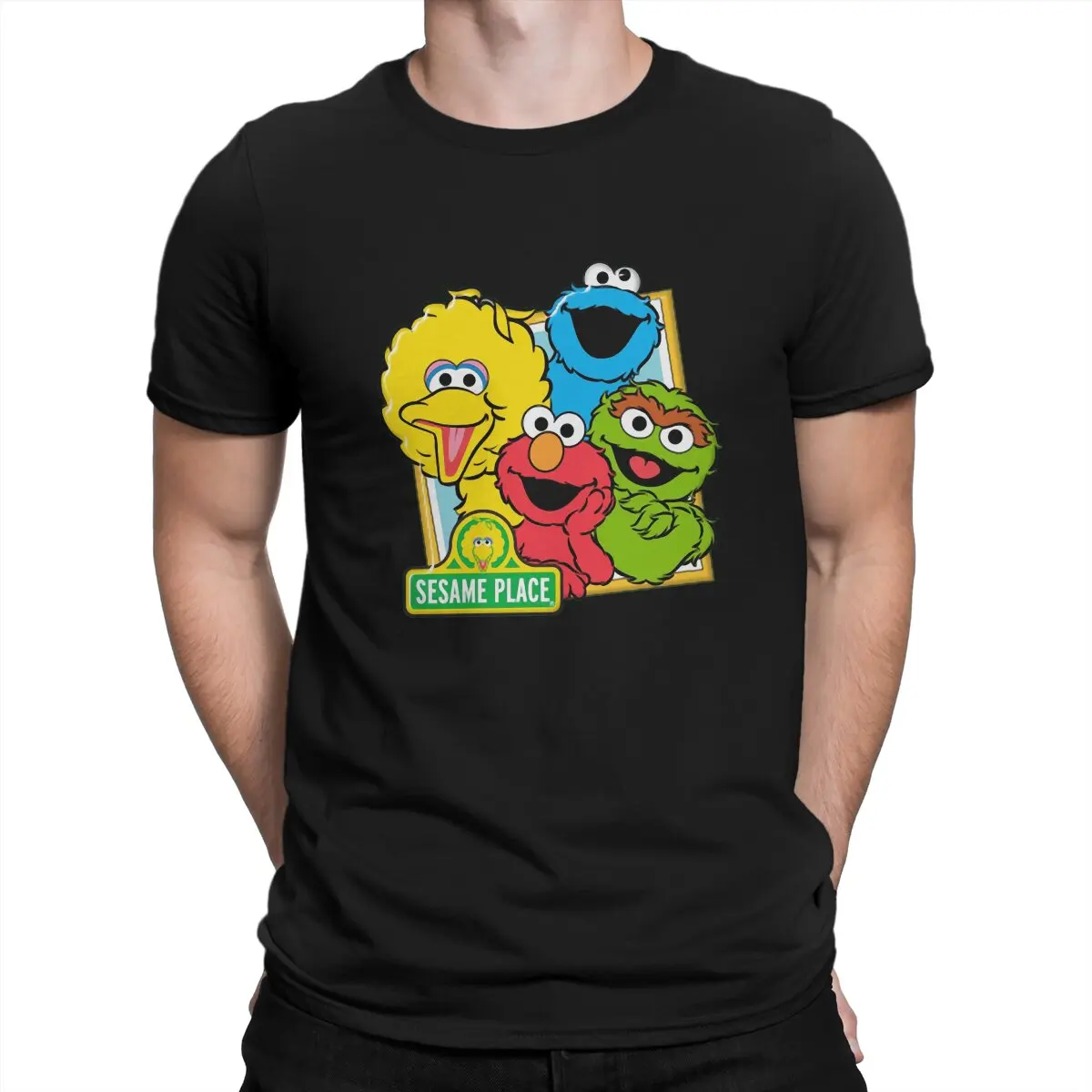 

Sesame Street Shops Stores Tshirt Graphic Men Tops Vintage Fashion Summer Clothing Harajuku T Shirt