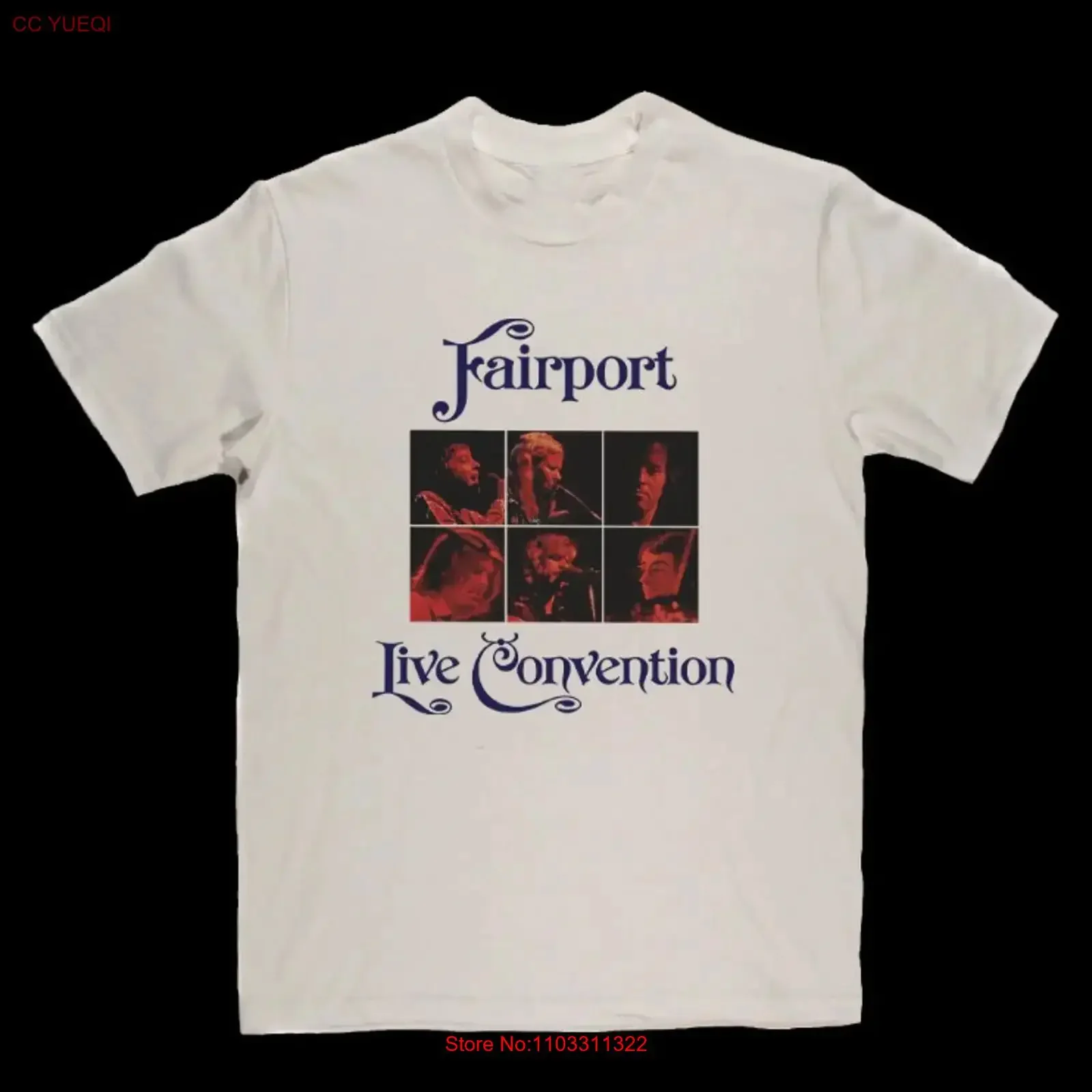 Фото Футболка Fairport Convention, хлопковая, размер S-5XL, GE351, винтажная, с эффектом потертости, для повседневной носки, с графическим принтом, слегка удобная, в стиле стритвир. №1