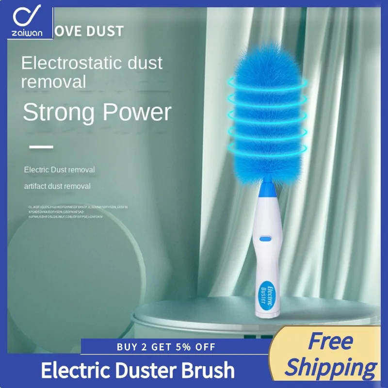 

Rotated Electric Cleaning Duster Sofa Household Cleaing Brush Clean Dust Removable Spin Scrubber Feather Dust Blinds for Home