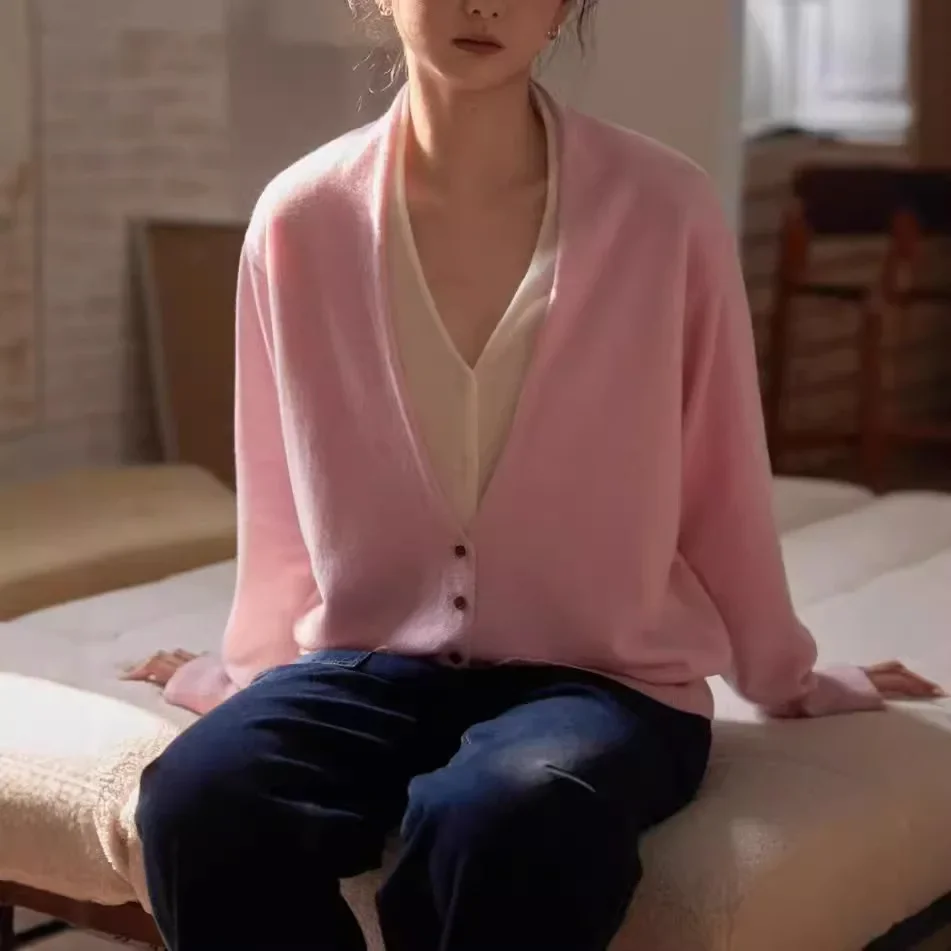 2024AW Ветровка с молекулой знаний цветная блокировка двухсекционный вязаный