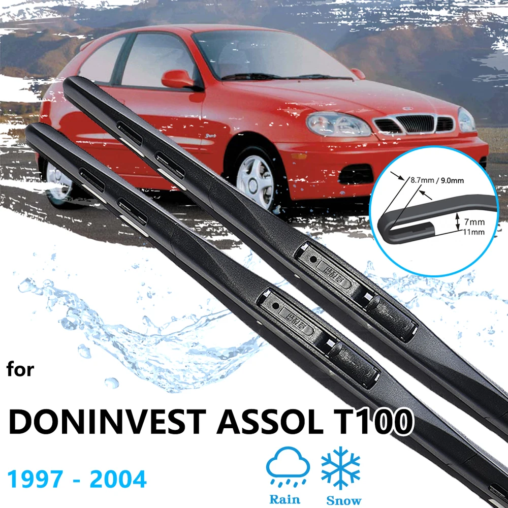 

For Doninvest Assol T100 Daewoo Sens Chevrolet Lanos 1997~2004 Car Frameless Front Wiper Blades Cleaning Windshield Windscreen