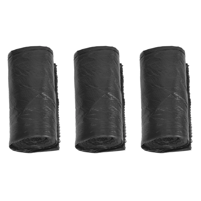 

3 Rolls 50 X 46 Cm Garbage Bags Single Color Thick Convenient Environmental Plastic Trash Bags Disposable Bag Black