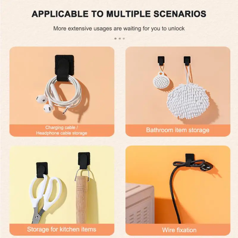 

Self-adhesive Cable Manager Cables Tie Cable Cable Tie Multi-function Reusable 8 Sets Cables Storage Fixer Bundle Fixed Durable