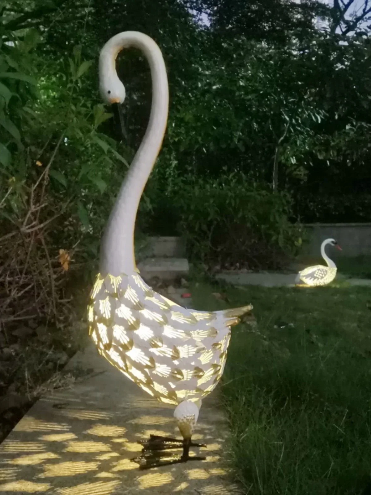 Парк живописная тематическая вилла уличный двор кованая железная фотолампа