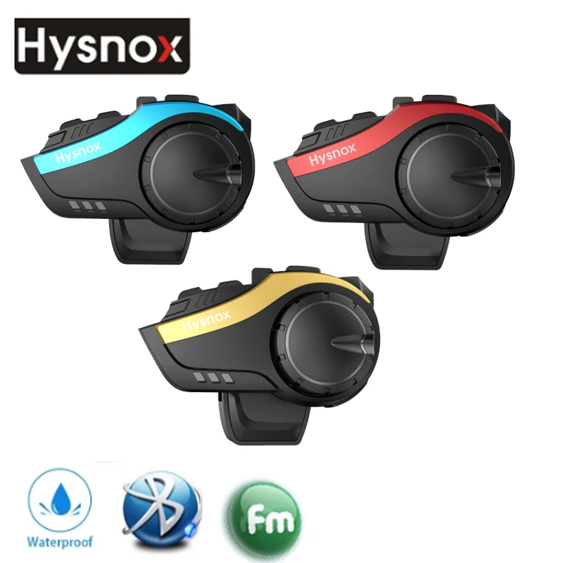 

Hysnox HY-02 гарнитура для мотоциклетного шлема Bluetooth 5,0 2000M 6 Riders внутренняя связь гарнитура совместимая с freedconn R1 plus/Maxto M3
