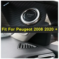 head lights lamp switch engine start stop button ac outlet vent cover trim interior accessories for peugeot 2008 2020 2022