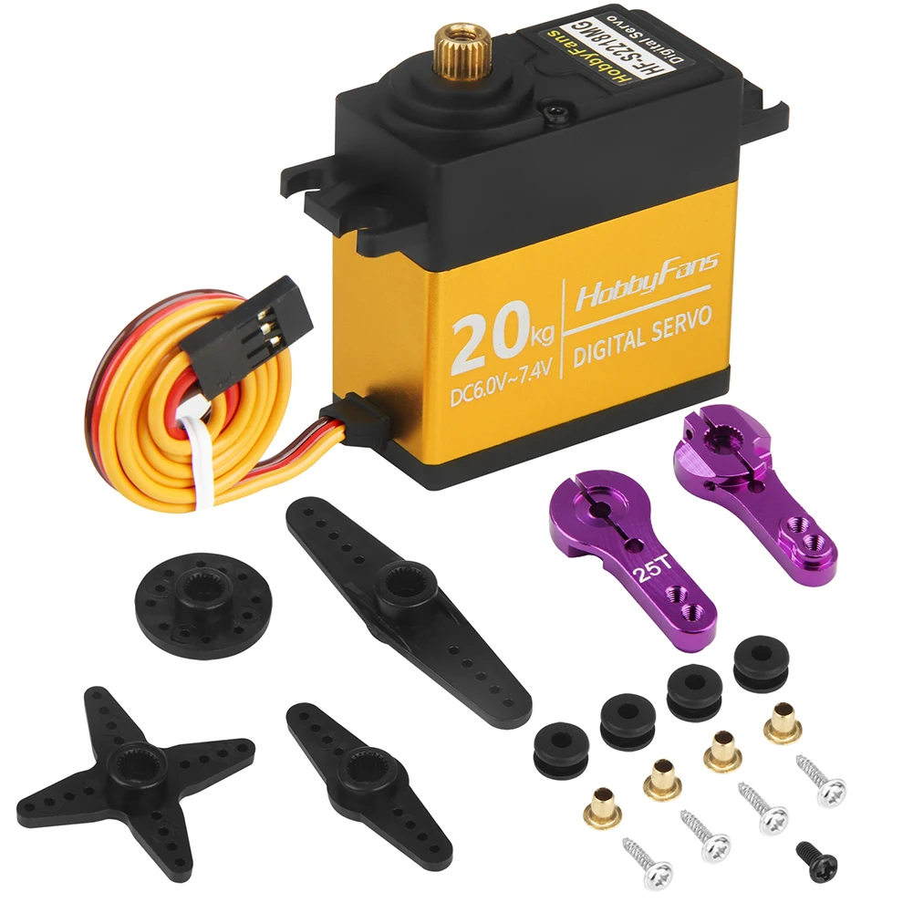 

RC Car Waterproof Digital Servo with 25T Adjustable Servo Arm Kits for RC Crawler Car Robot Parts Remote Control Toys Fittings