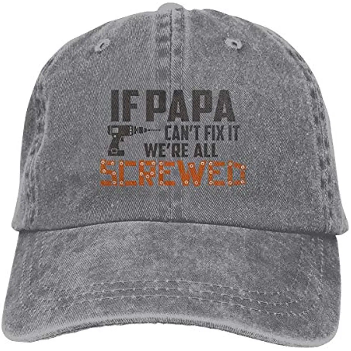 

papa unisex adult womens Baseball cap if papa can't fix it we're all screwed