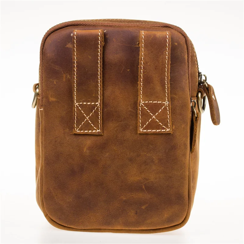 Men's Waist Bags Chest Vintage Genuine Leather Men's Belt Bag Hip Bag Men Phone Purse Fanny Man Brand Shoulder Bag
