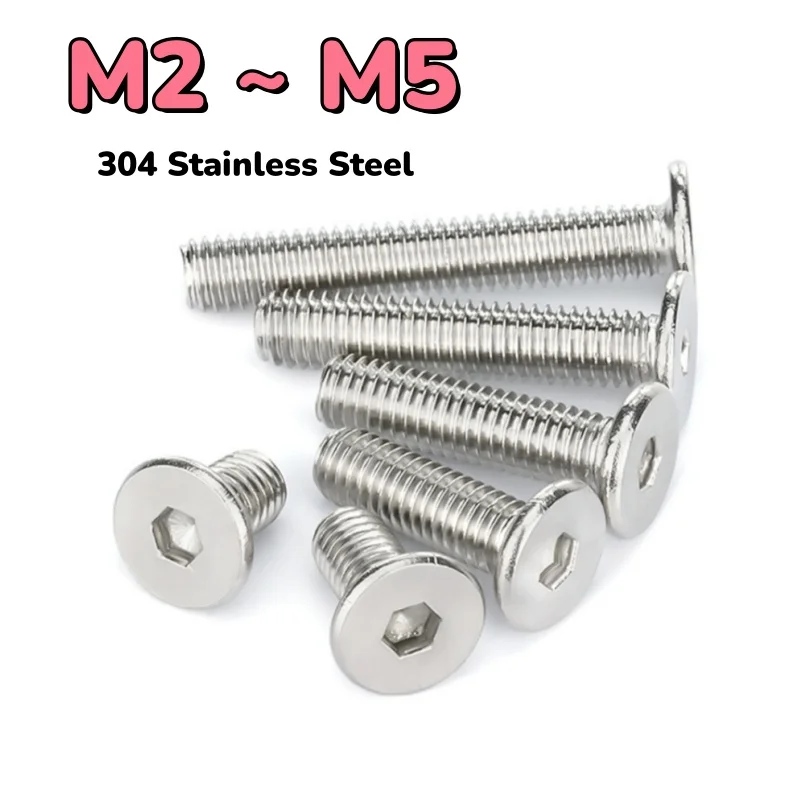 

Нержавеющая сталь 304, шестигранная головка, ультратонкие сверхнизкие винты с шестигранной головкой и плоской головкой, болт M2 M2,5 M3 M4 M5