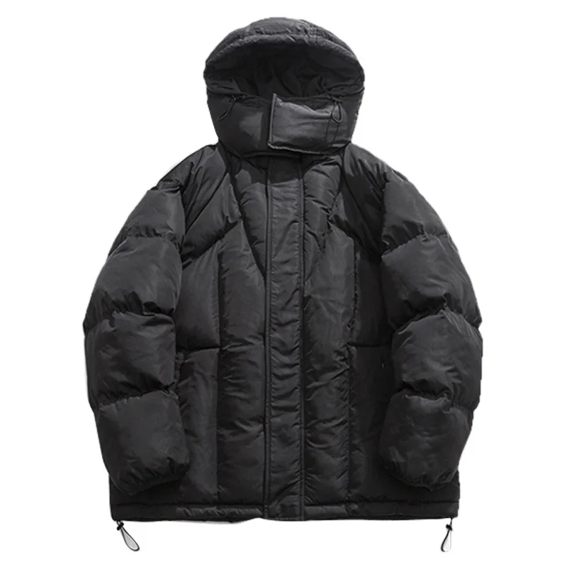 Rainbowtouches Hip Hop Down Jackets Men Fashion Hooded Outerwear Winter Warm High Street Casual Down Coat Male Jacket Windproof