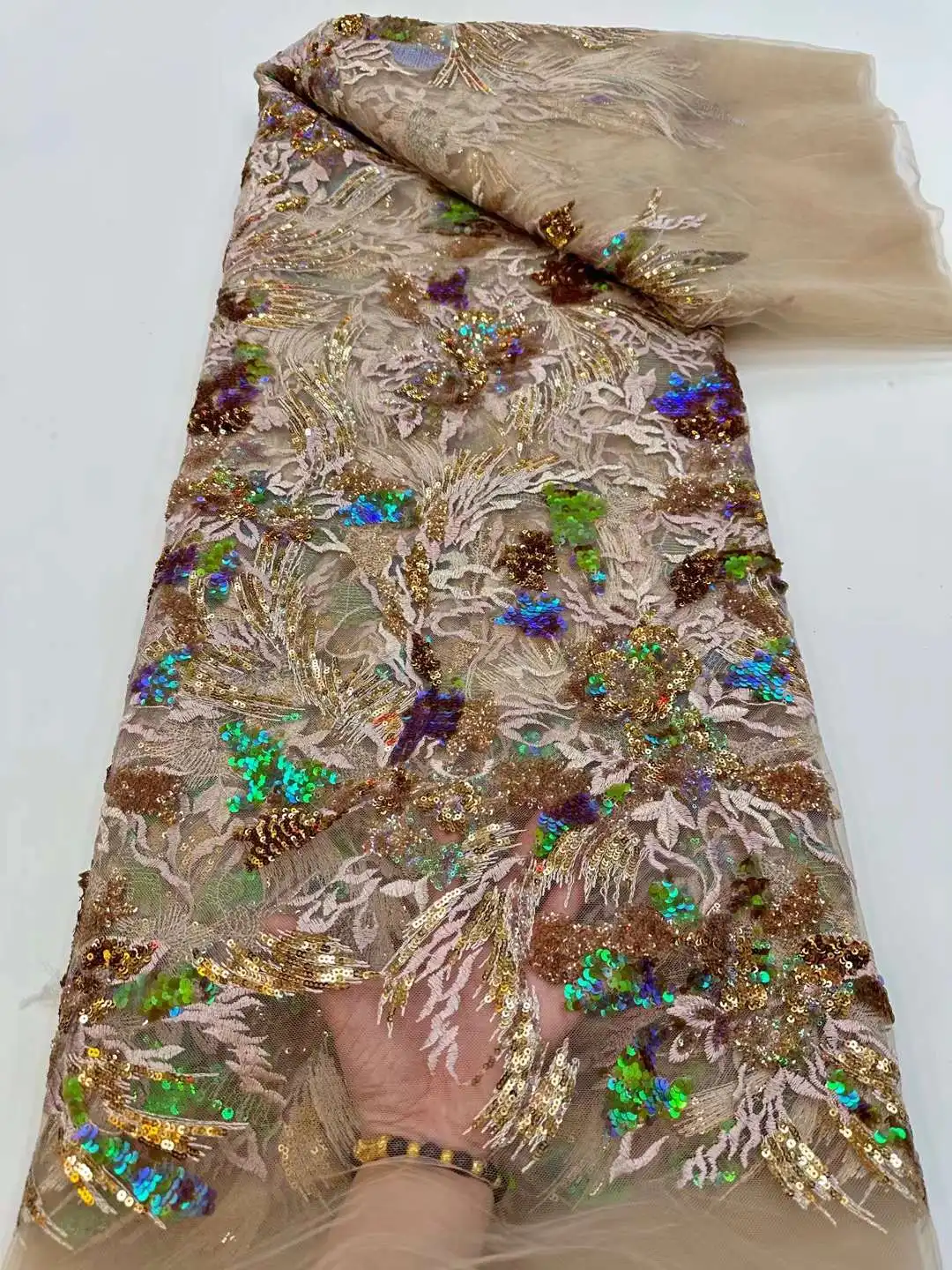 

Африканская кружевная ткань с блестками, вышивка, французский тюль, Сетчатый Дизайн, шитье, свадебное платье, юбка, африканская Нигерия, 5 ярдов, оптовая продажа