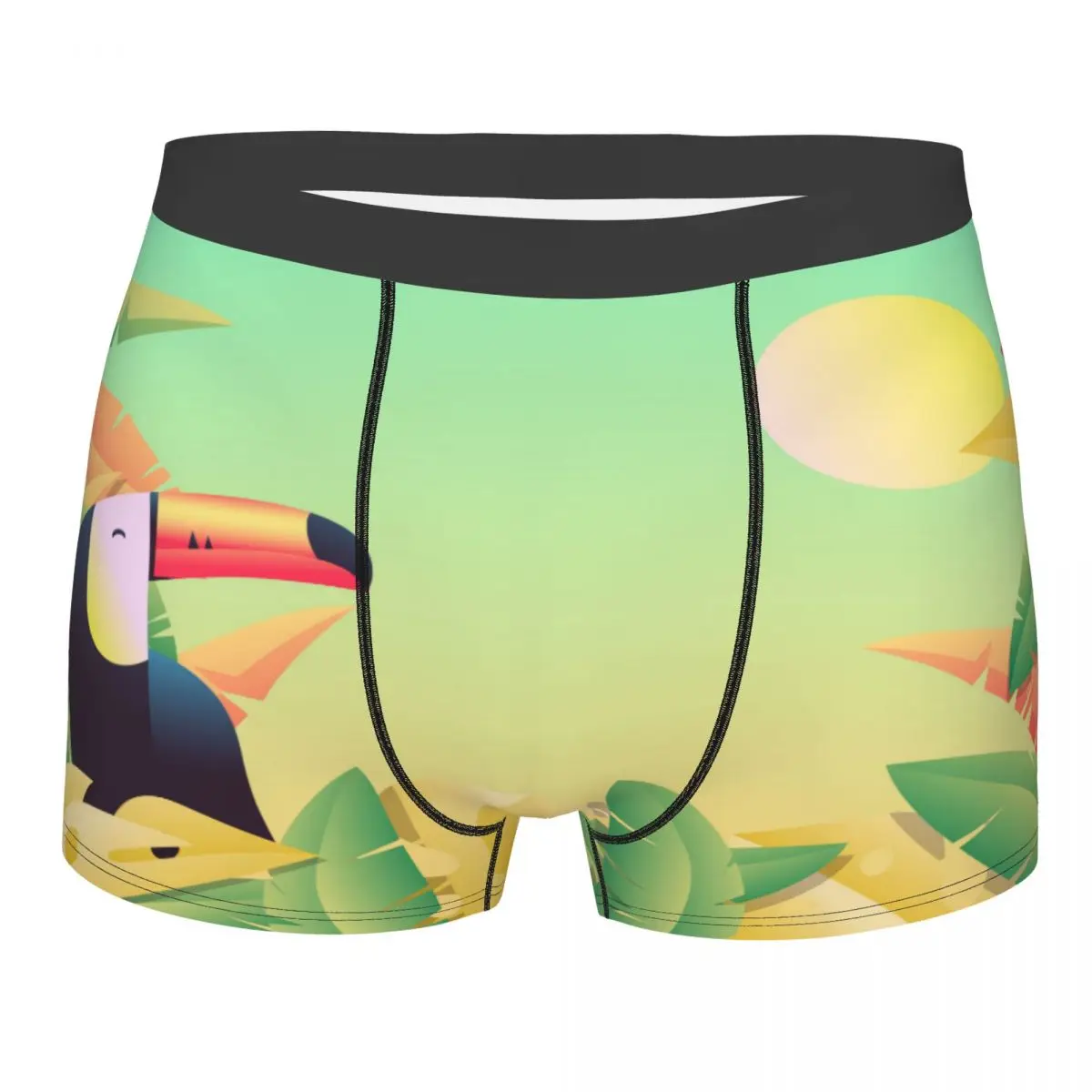 

Men's Panties Colorful Tropical Tree And Birds Male Underpants Man Short Boxer Underwear