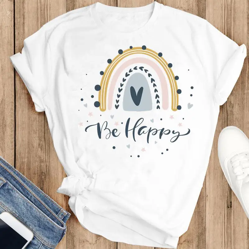 

Women Graphic Floral Butterfly New Cartoon Fashion Summer Female Clothes Print Short Sleeve Tops Tees Tshirt T-Shirt