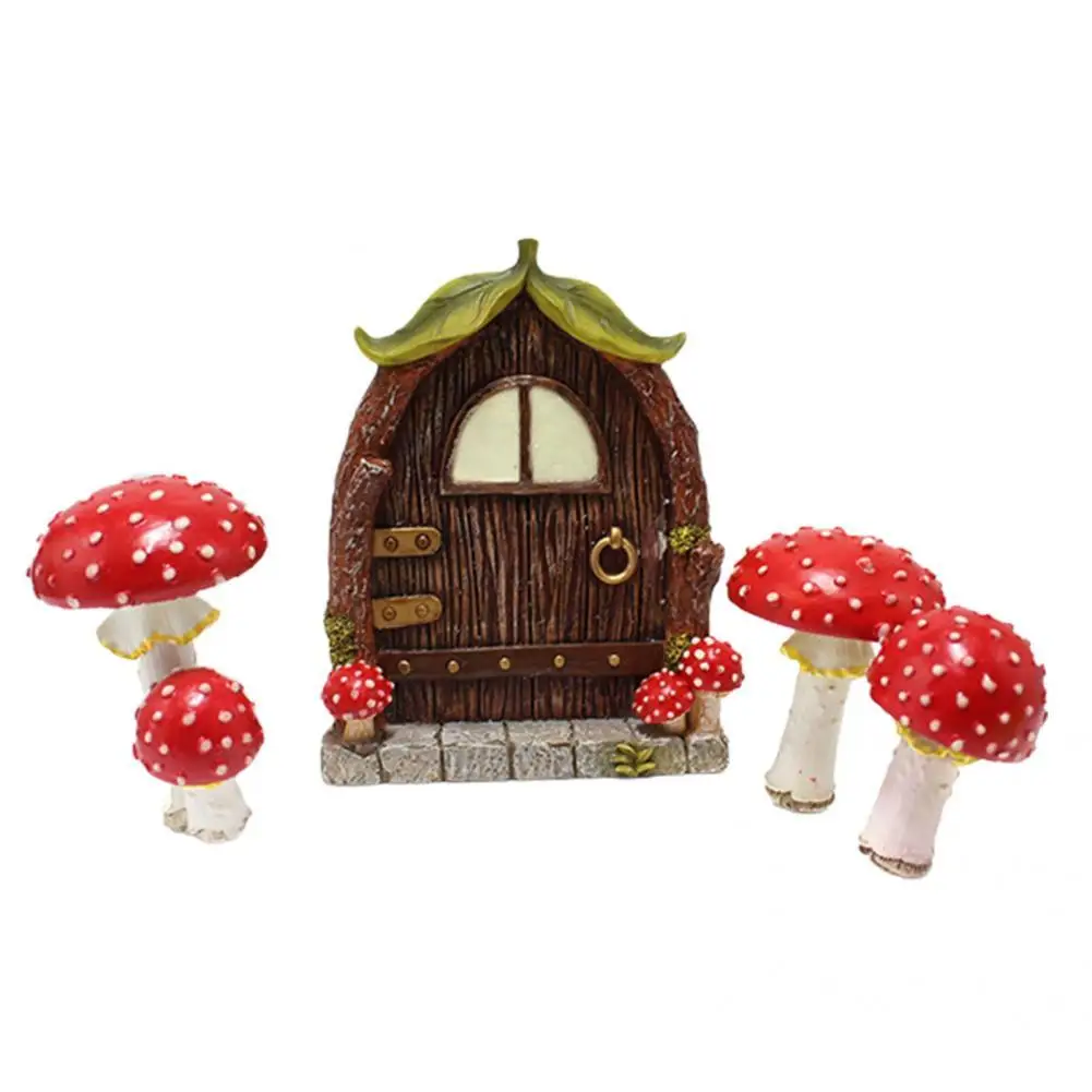 

Fairy Garden Door Realistic Eco-friendly Delicate Fine Details Fairy House Door Fairy Sculpture Door for Doll House