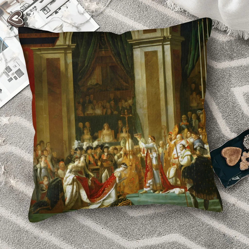 

The Coronation of By Jacques Louis David Polyester Cushion Cover French Empire Napoleon Sofa Garden Decorative Pillow Cover