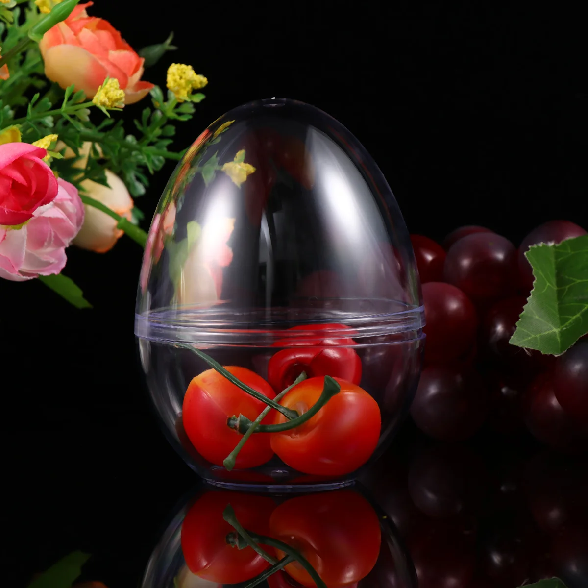 

Easter Egg Candy Clear Eggs Plastic Fillable Box Boxes Ornaments Baubles Hanging Treat Tree Filled Packing Transparent Filler