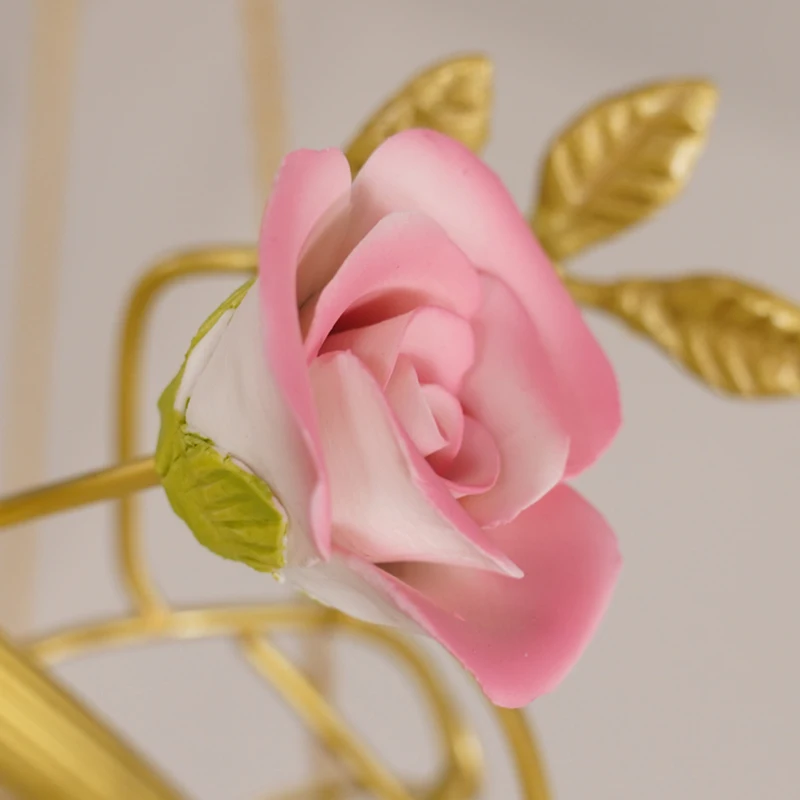 

Room Decor Led Art Chandelier Pendant Lamp Light Christmas Decoration French Pastoral E27 Ceramic Rose Home Suspension Design