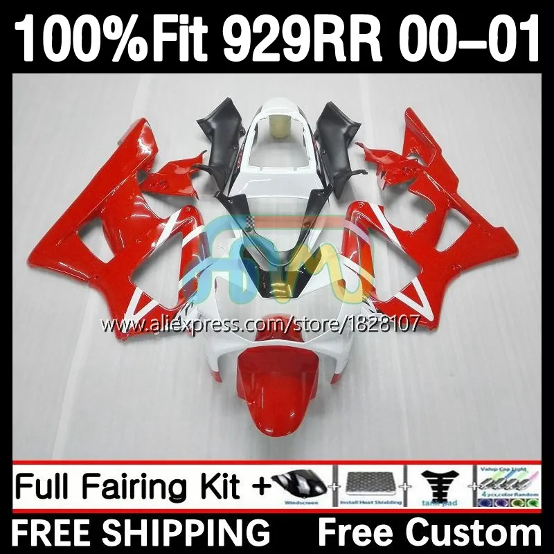 

Инжекционный обтекатель для HONDA CBR900RR CBR 929RR 929 900 900RR 33No.18 CBR900 белый красный CBR929 RR 00 01 CBR929RR 2000 2001