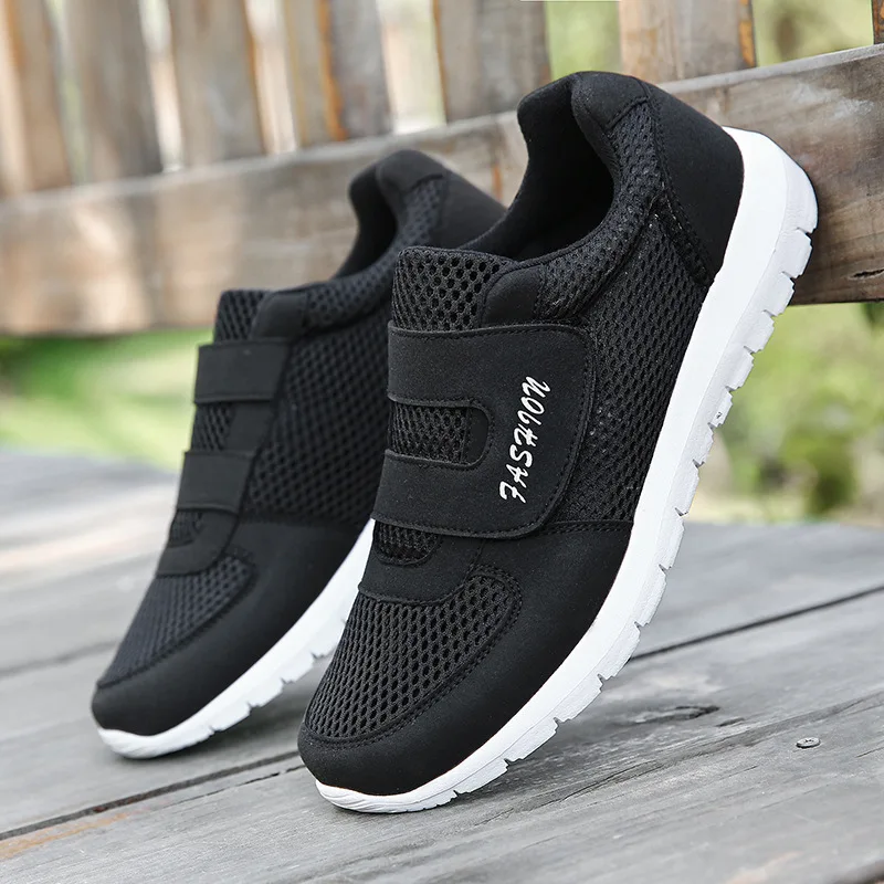 

Summer Walking Shoes For Men's Round Head Mesh light Breathable Women Dance Sports Running Vulcanize Shoes